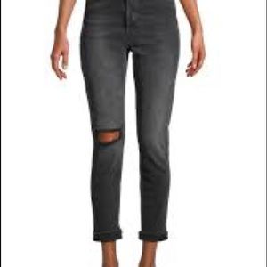 Zuri Mom Stretch Jeans Free People size 31 color Dusty Road Gray